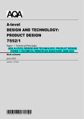 AQA A-Level Product Design Paper 2&colon; 2025 Designing & Making Principles Questions
