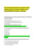 Texas Professional Guardian Licensing Exam Practice Questions And Correct Answers &lpar;Verified&rpar; &vert; Latest Update 2026&sol;2027 &vert; Graded A&plus; &vert; 100&percnt; Pass&period;