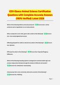 iCEV-Elanco Animal Science Certification Questions with Complete Accurate Answers &lpar;100&percnt; Verified&rpar; Latest 2026