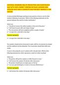 MATERNAL NEWBORN HEALTH PROMOTION AND MAINTENANCE QUIZ WITH 100&percnt; CORRECT VERIFIED&sol;DETAILED ANSWERS NEW UPDATED 2025&sol;2026 A COMPLETE SOLUTION BEST GRADED A&plus; FOR SUCCESS