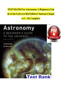 Astronomy A Beginners Guide To The Universe 7th Edition By Chaisson Test Bank With Verified Questions And Answers