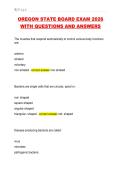 OREGON STATE BOARD EXAM 2026  WITH QUESTIONS AND ANSWERS