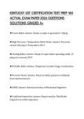 KENTUCKY UST CERTIFICATION TEST PREP 160 ACTUAL EXAM PAPER 2026 QUESTIONS SOLUTIONS GRADED A&plus;