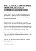 KENTUCKY UST CERTIFICATION TEST PREP 160 CERTIFICATION EVALUATION 2026 COMPREHENSIVE QUESTIONS ANSWERS