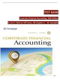 Test Bank for Corporate Financial Accounting&comma; 16th Edition &ndash; Carl S&period; Warren & Jeff Jones &vert; Complete A&plus; Guide