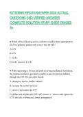 KETTERING NPS EXAM PAPER 2026 ACTUAL QUESTIONS AND VERIFIED ANSWERS COMPLETE SOLUTION STUDY GUIDE GRADED A&plus;