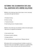 KETTERING TMC EXAMINATION TEST 2026 FULL QUESTIONS WITH VERIFIED SOLUTIONS