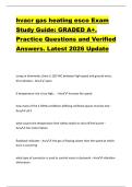 hvacr gas heating esco Exam  Study Guide&colon; GRADED A&plus;&period;  Practice Questions and Verified  Answers&period; Latest 2026 Update 