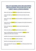 WGU C777 QUIZ BANK &lpar;LATEST 2025-2026 UPDATE&rpar;  WEB DEVELOPMENT APPLICATIONS QS & AS 100&percnt;  CORRECT GRADE A &lpar;VERIFIED ANSWERS&rpar;&period;