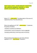 NICET SOILS LEVEL 1 EXAM 2026&sol;2027 QUESTIONS AND VERIFIED ANSWERS &vert; GRADED A&plus; &vert; WITH EXPERT SOLUTIONS &vert; 100&percnt; VERIFIED&period;