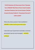 PLATO Edmentum US Government End of Semester  Test &vert;&vert; 2026&sol;2027 Most Recent Exam Actual Complete  Real Exam Questions And Correct Answers &lpar;Verified  Answers&rpar; Already Graded A&plus; &vert; Guaranteed Success&excl;&excl; &vert;  Latest update&excl;&excl;