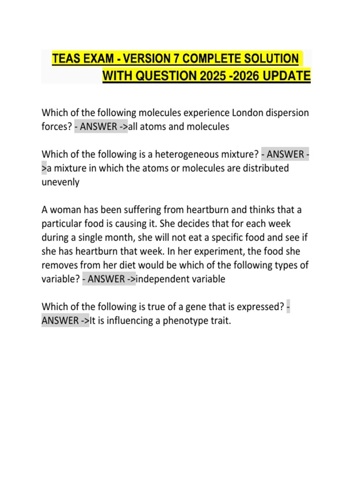 EAS_EXAM_VERSION_7_COMPLETE_SOLUTION_WITH_QUESTION_2026_2026 - Teas ...