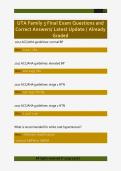 UTA Family 3 Final Exam Questions and  Correct Answers&sol; Latest Update &sol; Already  Graded 