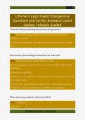 UTA Nurs 5338 Urgent Emergencies  Questions and Correct Answers&sol; Latest  Update &sol; Already Graded 