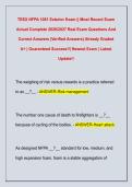 TEEX NFPA 1081 Exterior Exam &vert;&vert; Most Recent Exam  Actual Complete 2026&sol;2027 Real Exam Questions And  Correct Answers &lpar;Verified Answers&rpar; Already Graded  A&plus; &vert; Guaranteed Success&excl;&excl;&vert; Newest Exam &vert; Latest  Update&excl;&excl; 