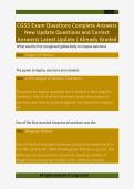 CGSS Exam Questions Complete Answers  New Update Questions and Correct  Answers&sol; Latest Update &sol; Already Graded 