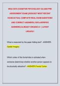WGU D570 COGNITIVE PSYCHOLOGY OA AND PRE  ASSESSMENT EXAM &vert;&vert;2026&sol;2027 MOST RECENT  EXAM ACTUAL COMPLETE REAL EXAM QUESTIONS  AND CORRECT ANSWERS &lpar;100&percnt;nVERIFIED  ANSWERS&rpar; ALREADY GRADED A&plus; &vert; LATEST  UPDATE&excl;&excl;