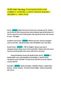 NURS 5461 Oncology EXAM QUESTIONS AND CORRECT ANSWERS &vert; LATEST UPDATE 2026&sol;2027 &vert; GRADED A&plus; &vert; 100&percnt; PASS&period;