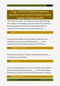 P-99 &sol; Low PSI Oil Burner Operator  Questions and Correct Answers&sol; Latest  Update &sol; Already Graded