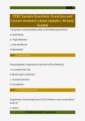 PEBC Sample Questions Questions and  Correct Answers&sol; Latest Update &sol; Already  Graded