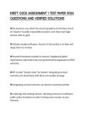 KREFT G202 ASSESSMENT 1 TEST PAPER 2026 QUESTIONS AND VERIFIED SOLUTIONS