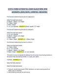 STATE FARM ESTIMATICS EXAM &lpar;LATEST 2025-2026&rpar; MOST  COMPREHENSIVE QS & ANS - TO PASS THE EXAM&comma; 100&percnt;  VERIFIED