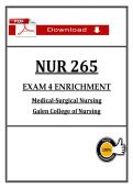 &lpar;Exams 1-4 Enrichment&rpar; for NUR 265 Complete Exam Bundle &vert; Galen Med-Surg Nursing &lpar;PDF&rpar;