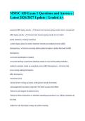 MMSC 420 Exam 1 Questions and Answers &vert; Latest 2026&sol;2027 Update &vert; Graded A&plus;&period;