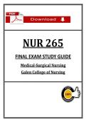 &lpar;Exams 1-4 Study Guide&rpar; for NUR 265 Complete Exam Bundle &vert; Galen Med-Surg Nursing &lpar;PDF&rpar;