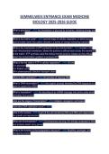 SEMMELWEIS ENTRANCE EXAM MEDICINE  BIOLOGY 2025-2026 GUIDE