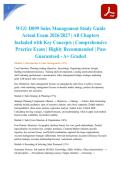 WGU D099 Sales Management Study Guide Actual Exam 2026&sol;2027 &vert; All Chapters Included with Key Concepts &vert; Comprehensive Practice Exam &vert; Highly Recommended &vert; Pass Guaranteed - A&plus; Graded