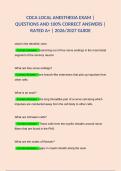 CDCA LOCAL ANESTHESIA EXAM &vert; QUESTIONS AND 100&percnt; CORRECT ANSWERS &vert; RATED A&plus; &vert; 2026&sol;2027 GUIDE