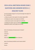 CDCA LOCAL ANESTHESIA BOARD EXAM &vert; QUESTIONS AND ANSWERS RATED A&plus; &vert; 2026&sol;2027 GUIDE