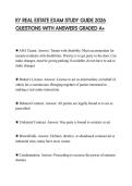 KY REAL ESTATE EXAM STUDY GUIDE 2026 QUESTIONS WITH ANSWERS GRADED A&plus;