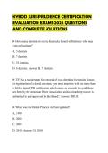 KYBOD JURISPRUDENCE CERTIFICATION EVALUATION EXAMS 2026 QUESTIONS AND COMPLETE SOLUTIONS
