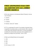 KYBOD JURISPRUDENCE EXAM SCRIPT 2026 QUESTIONS WITH 100&percnt; CORRECT ANSWERS GRADED A&plus;