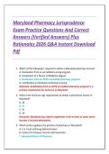 Maryland Pharmacy Jurisprudence  Exam Practice Questions And Correct  Answers &lpar;Verified Answers&rpar; Plus  Rationales 2026 Q&A Instant Download  Pdf 