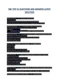 RBC Test -1 Questions and Answers Latest