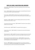 EXPH 101 EXAM 1 QUESTIONS AND ANSWERS