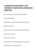 LABORATORY AND DIAGNOSTIC TESTS FISCHBACH 7TH EDITION 2026 CERTIFICATION STUDY PACK