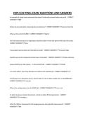 EXPH 342 FINAL EXAM QUESTIONS AND ANSWERS