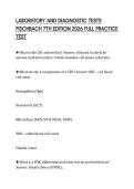 LABORATORY AND DIAGNOSTIC TESTS FISCHBACH 7TH EDITION 2026 FULL PRACTICE TEST