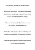 Cyber Security Cert Test With verified answers