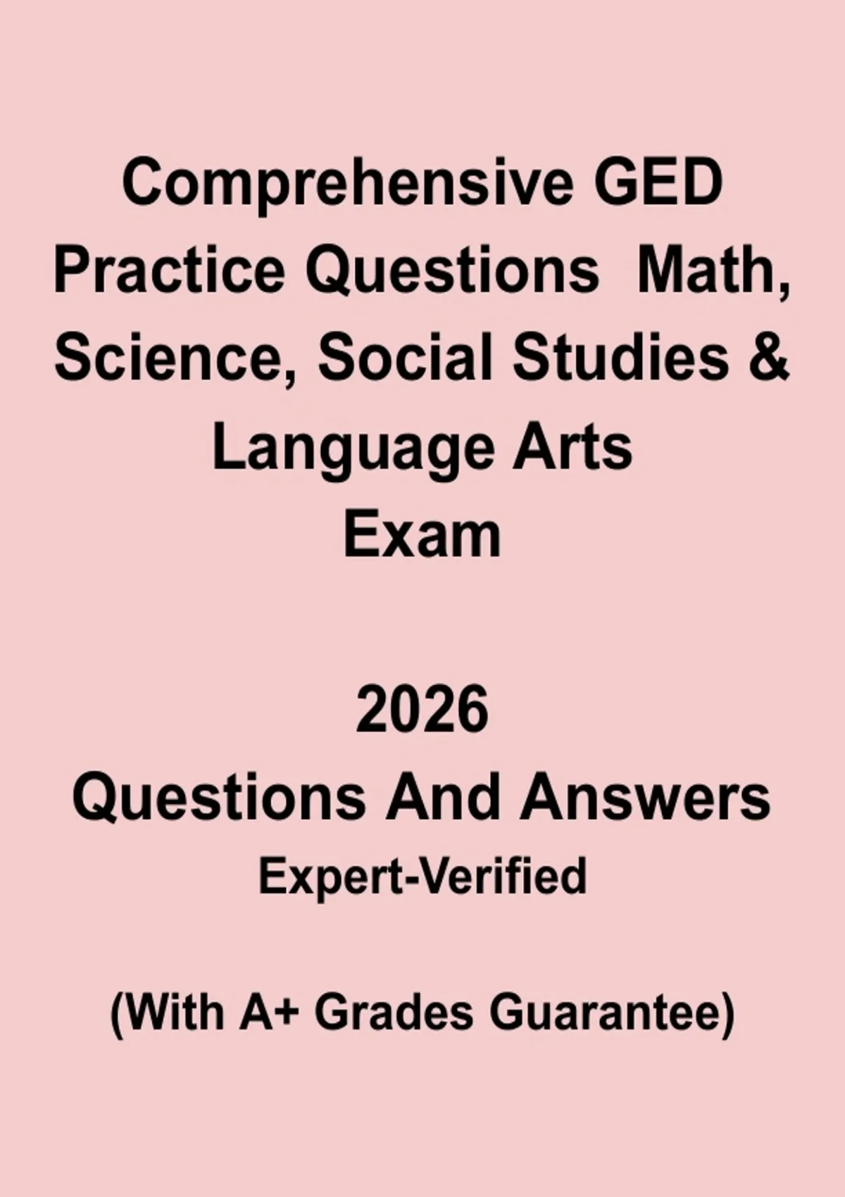 Comprehensive GED Practice Questions 2026 | Math, Science, Social ...
