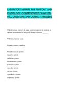 LABORATORY MANUAL FOR ANATOMY AND PHYSIOLOGY COMPREHENSIVE EXAM 2026 FULL QUESTIONS AND CORRECT ANSWERS