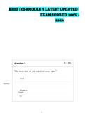 BIOD 152-MODULE 3 LATEST UPDATED EXAM SCORED 100&percnt; -2026