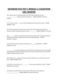 ADVANCED PLCS TEST 1 MODULE 1-3 QUESTIONS AND ANSWERS