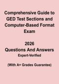 Comprehensive Guide to GED Test Sections & Computer-Based Format 2026 &vert; Complete Exam Overview PDF