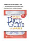 Test Bank For Davis's Drug Guide for Nurses 18th Edition by April Hazard Vallerand PhD&comma; RN&comma; FAAN&comma; Cynthia A&period; Sanoski &vert; All Parts&sol;Chapters &vert;Expert Verified Answers &vert;Graded A&plus;