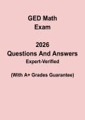 GED Math Study Guide 2026 &vert; Mathematical Reasoning Practice & Exam Prep PDF